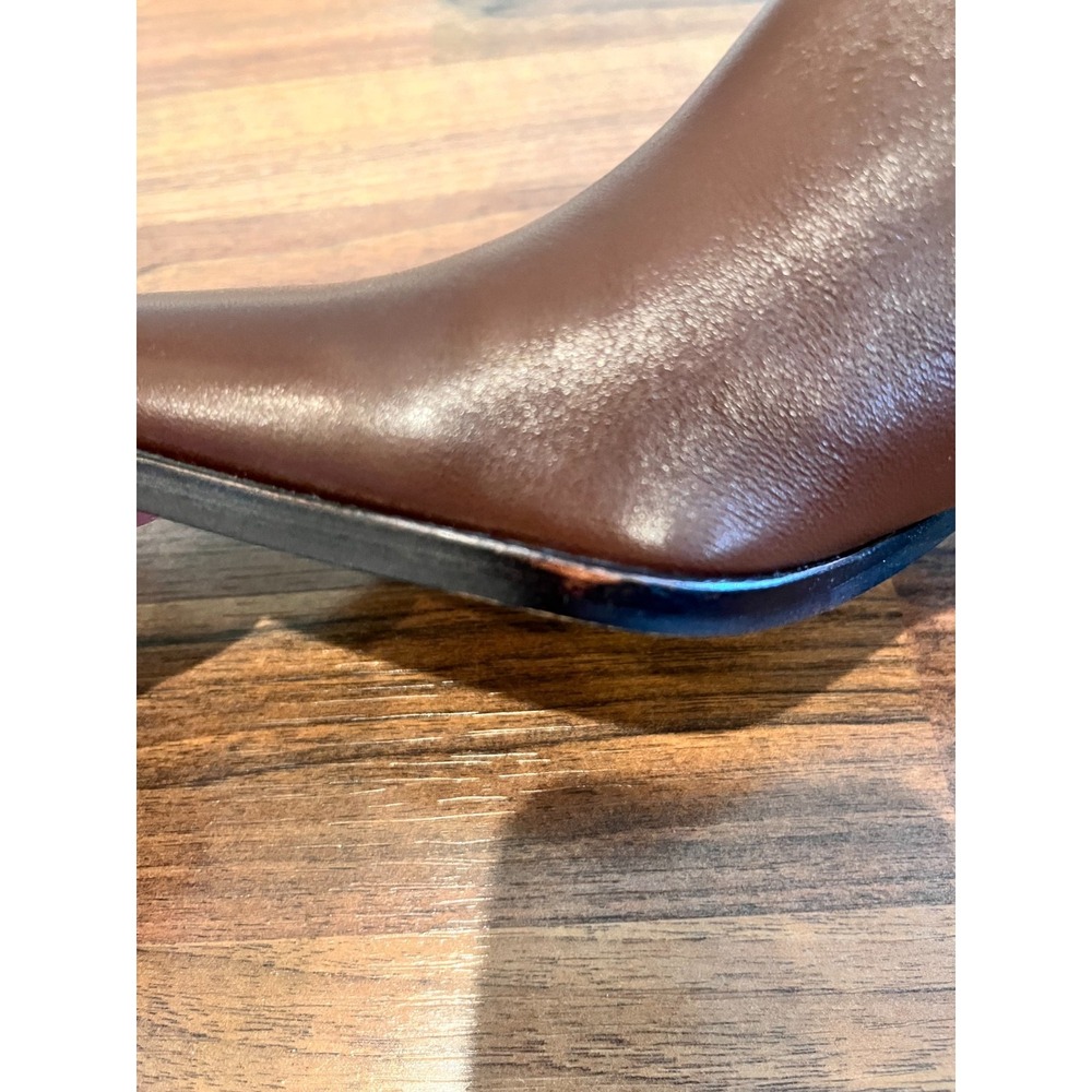 DOLCE VITA Arya Chocolate Brown Faux Leather Heeled Ankle Boots Womens Size 8.5 - Picture 9 of 9